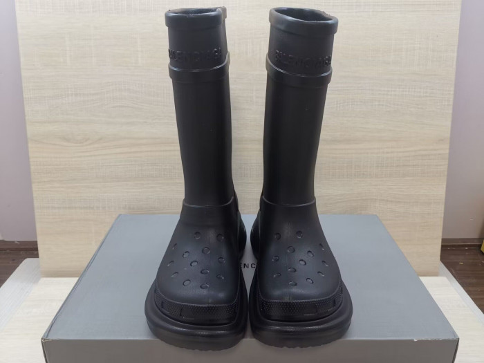 balen x Cr*0*s rubber rain boots-black