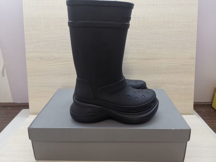 balen x Cr*0*s rubber rain boots-black